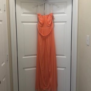 David’s Bridal Strapless Bridesmaid Dress